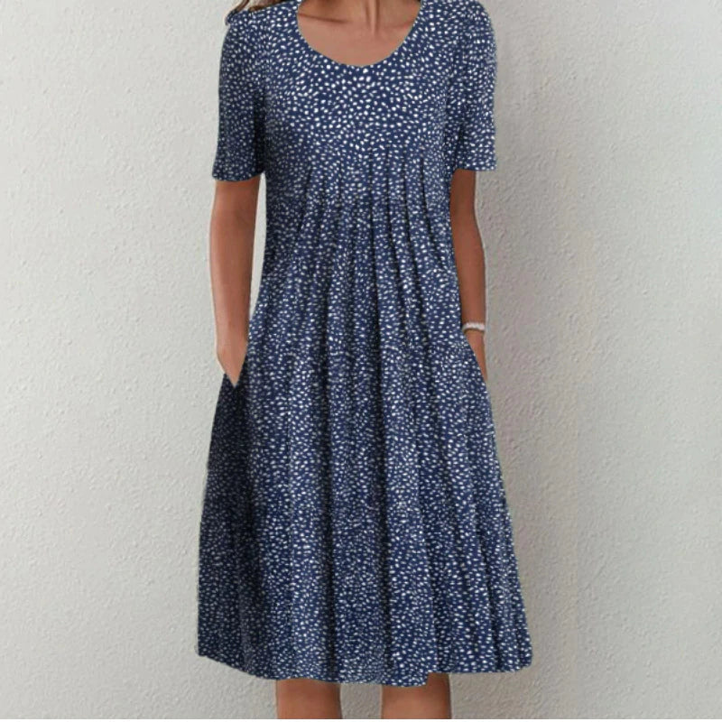 Women's Floral Flowy Midi Dress in Floral for Date Night