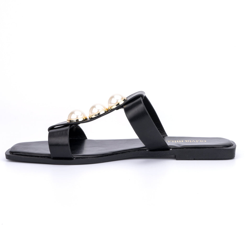 Women's Slip-On Flat Sandals with Cushioned Sole for All-Day Comfort