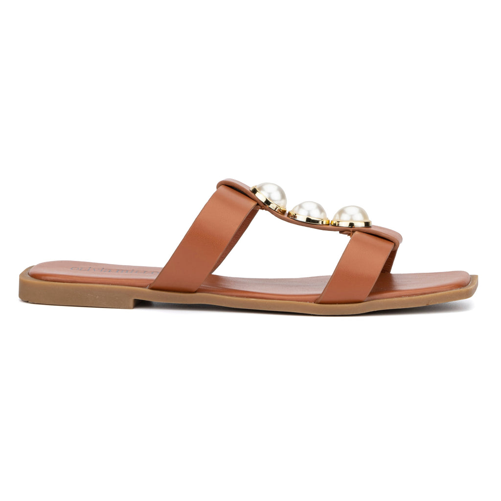 Women's Slip-On Flat Sandals with Cushioned Sole for All-Day Comfort