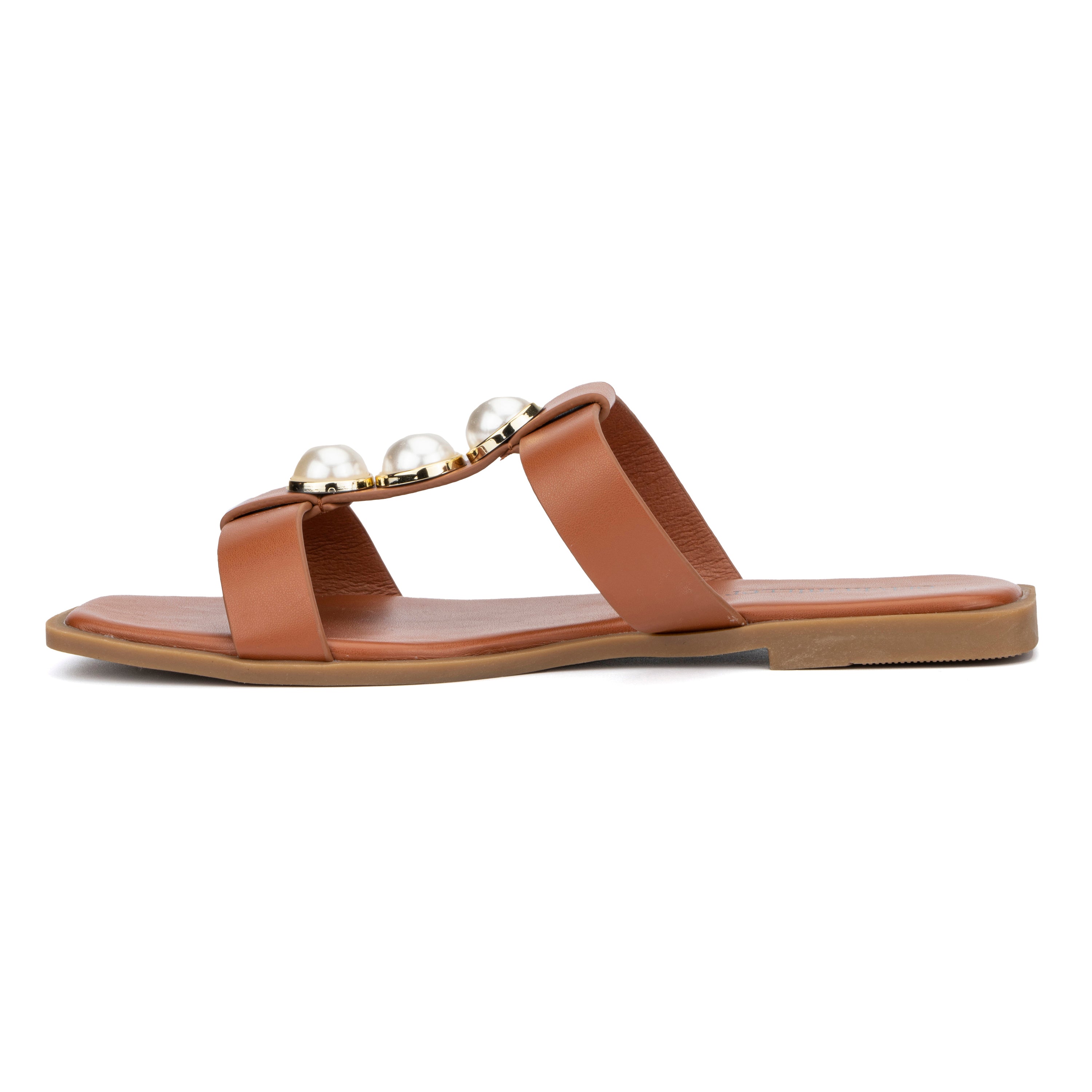 Women's Slip-On Flat Sandals with Cushioned Sole for All-Day Comfort