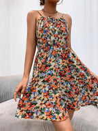 Women's Floral Midi Dress in Floral for Holiday and Resort