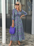 Women's Floral Midi Dress in Floral for the Office