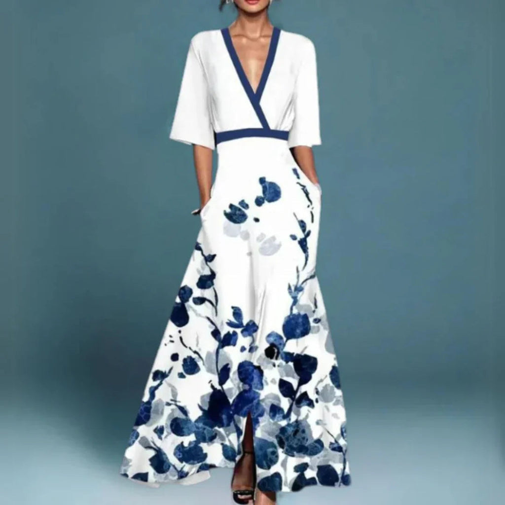 Women's Floral Maxi Dress in Floral for Date Night