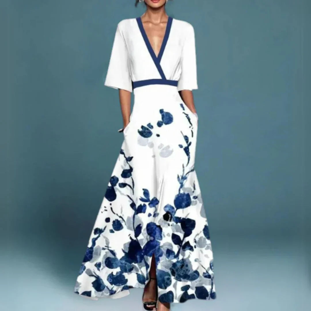 Women's Floral Maxi Dress in Floral for Date Night