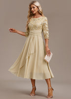 Women's Floral Flowy Midi Dress in Floral for Date Night