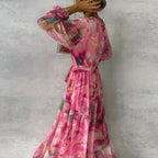 Women's Floral Midi Dress in Floral for Date Night