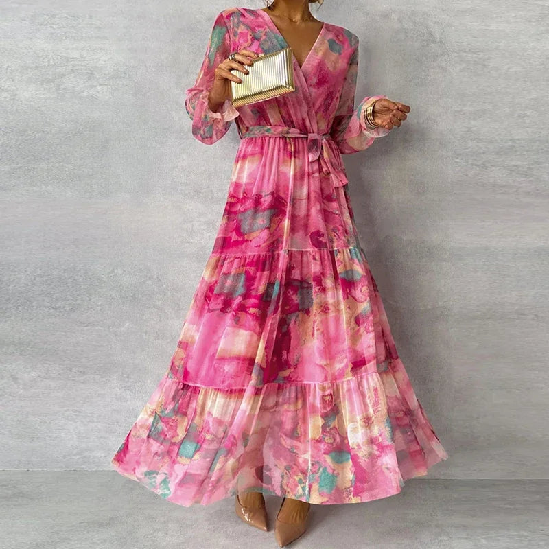 Women's Floral Midi Dress in Floral for Date Night
