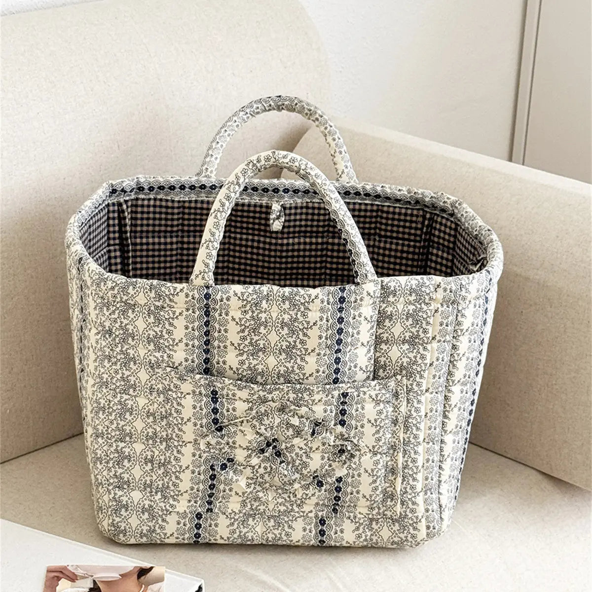 🔥 Machine Washable Floral Car Storage Basket  🌸📦
