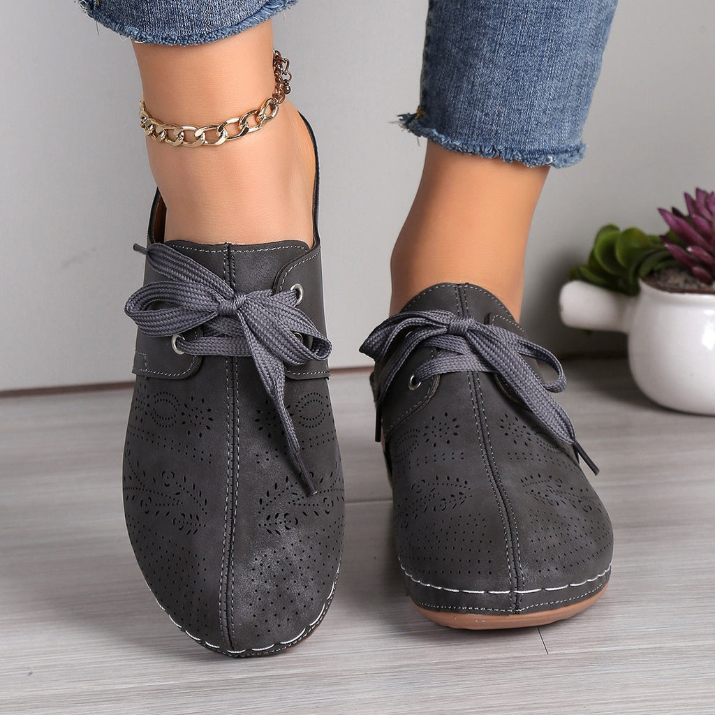 Women's Lace Wedge Heel Sandals with Cushioned Sole for All-Day Comfort