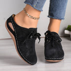 Women's Lace Wedge Heel Sandals with Cushioned Sole for All-Day Comfort