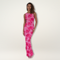 Women's Floral Flowy Maxi Dress in Floral for Date Night