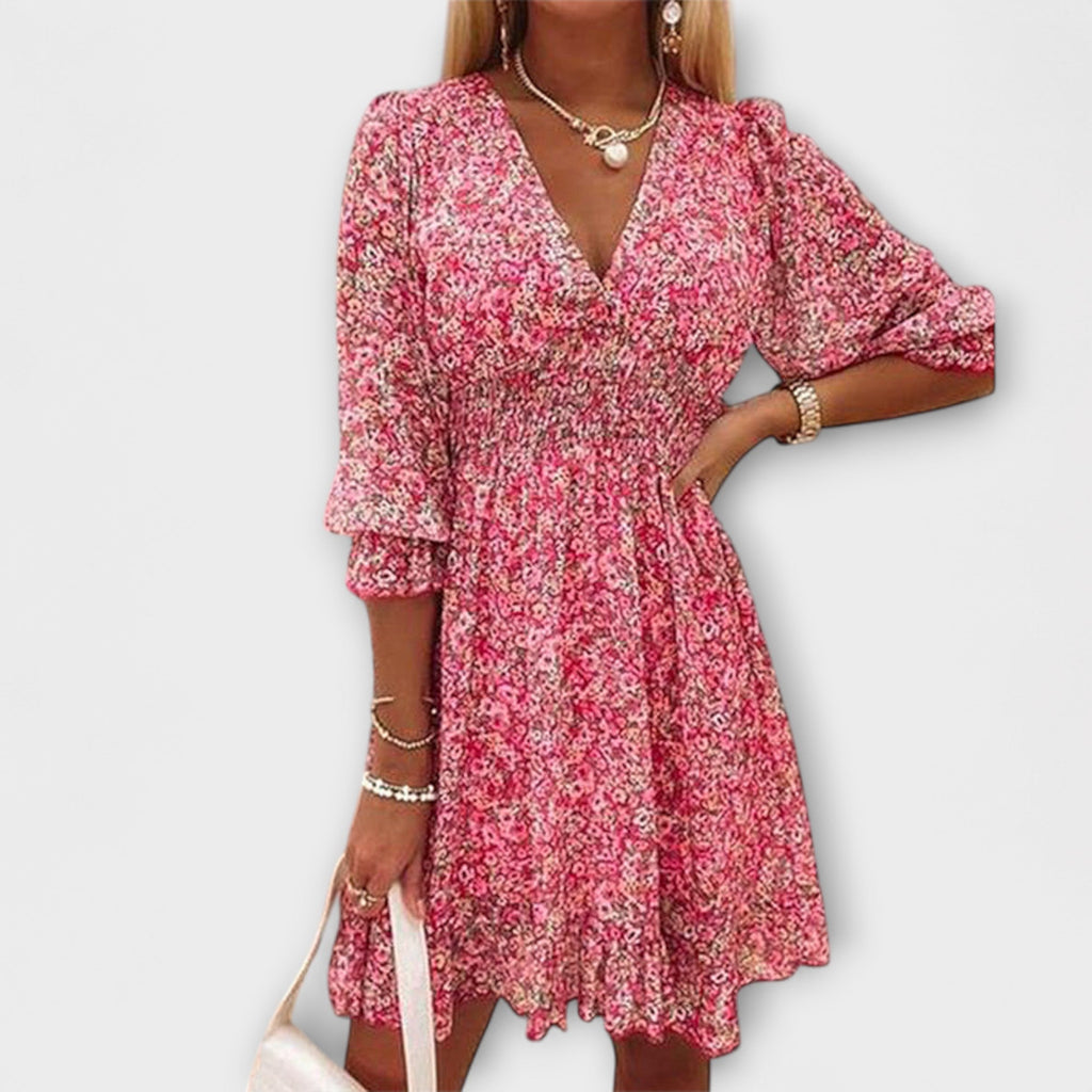 Women's Floral Midi Dress in Floral for Date Night