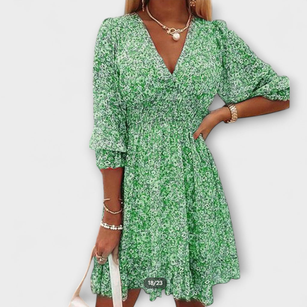 Women's Floral Midi Dress in Floral for Date Night