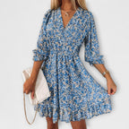 Women's Floral Midi Dress in Floral for Date Night