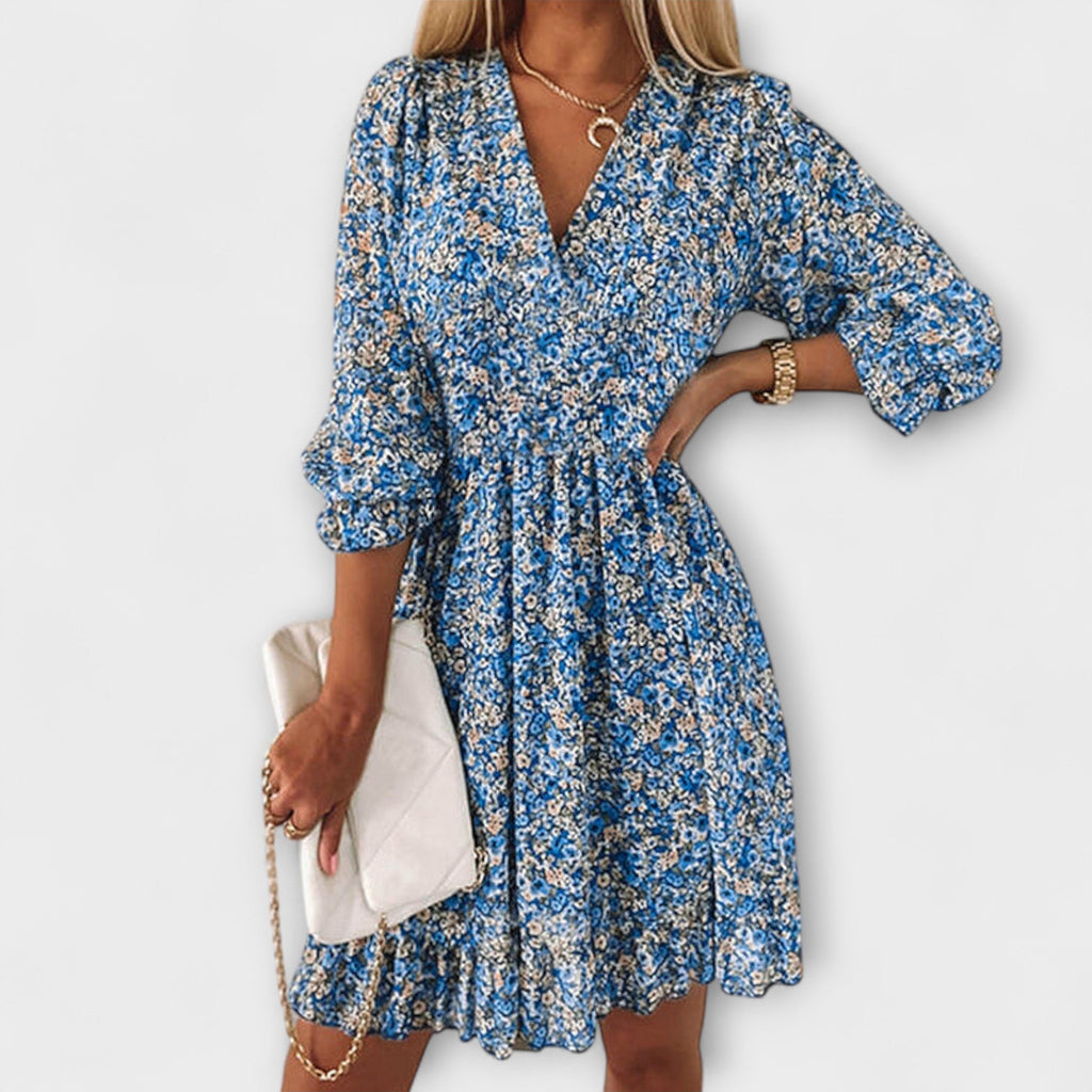 Women's Floral Midi Dress in Floral for Date Night