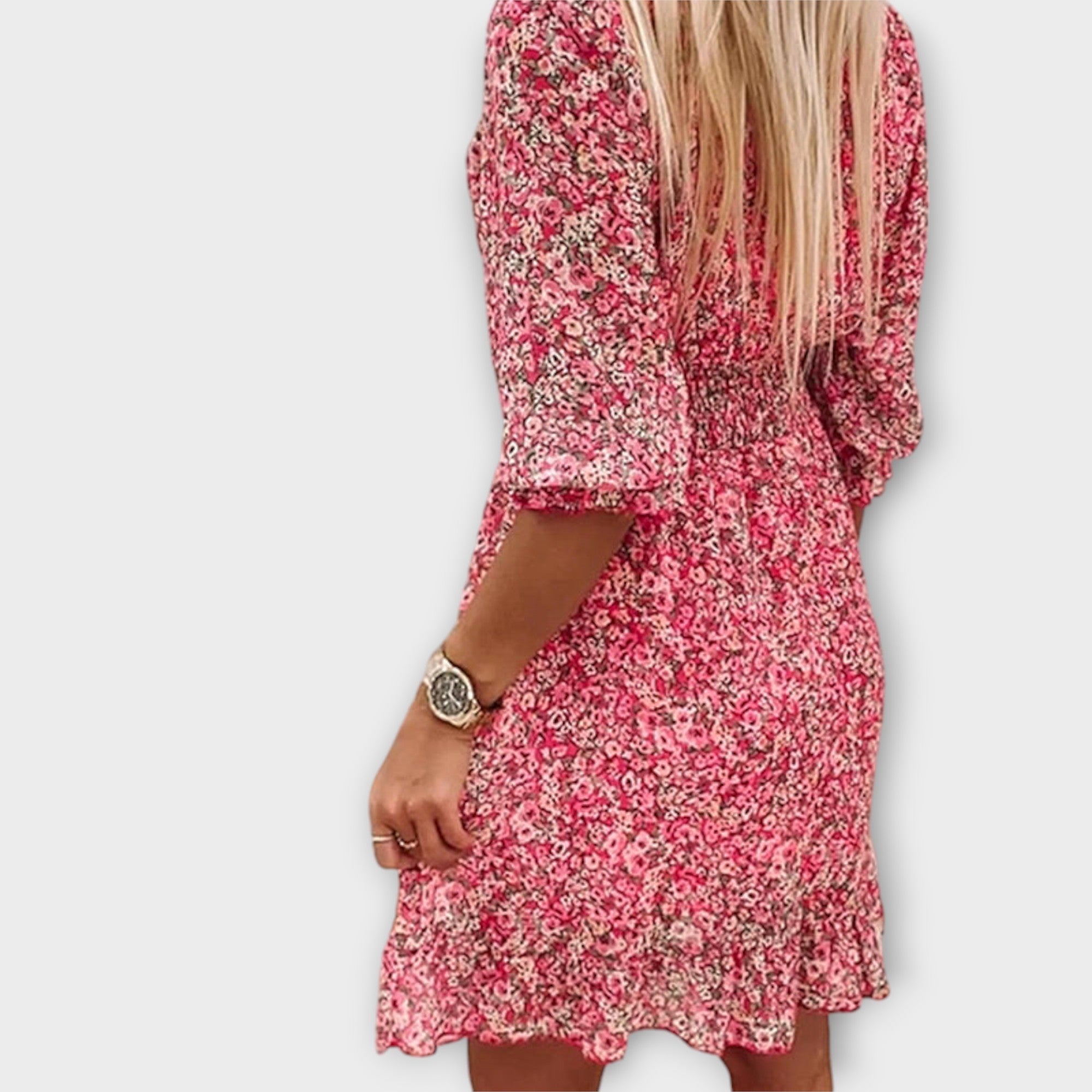 Women's Floral Midi Dress in Floral for Date Night