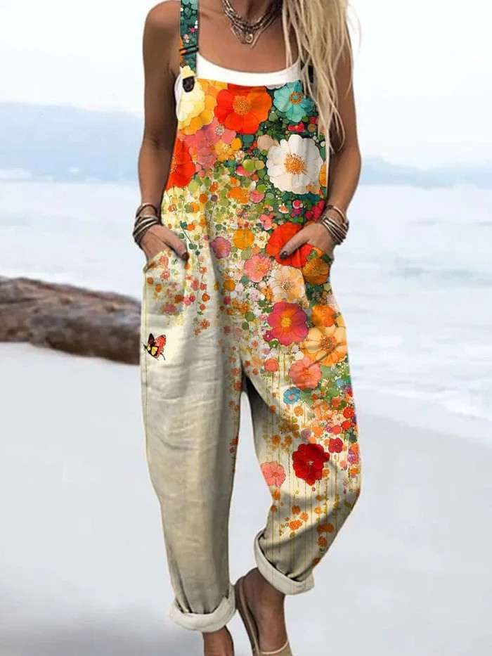 Women's Floral Flowy Midi Dress in Floral for Date Night