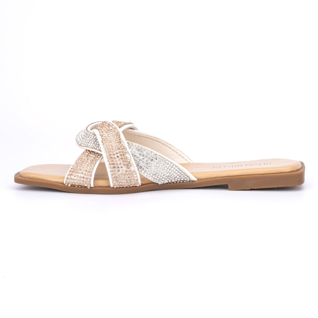 Women's Lace Flat Open-Toe Sandals with Cushioned Sole for All-Day Comfort