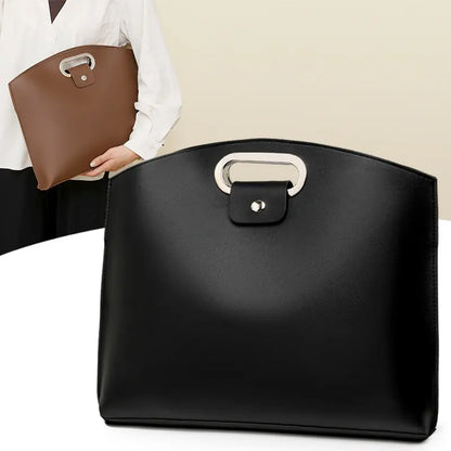 PU Leather 2-in-1 Laptop Sleeve&Pouch Set with Metallic Handle