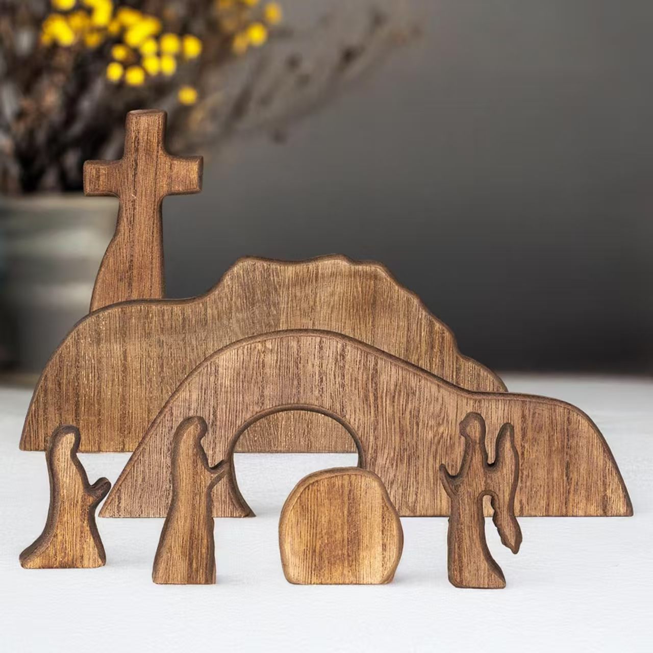 He is Risen The Empty Tomb Easter Scene Ornament - Celebrate the Spirit of Resurrection