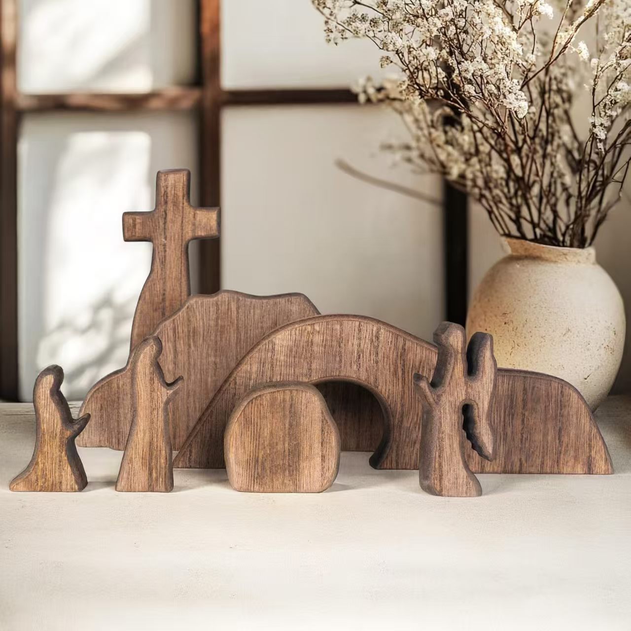 He is Risen The Empty Tomb Easter Scene Ornament - Celebrate the Spirit of Resurrection