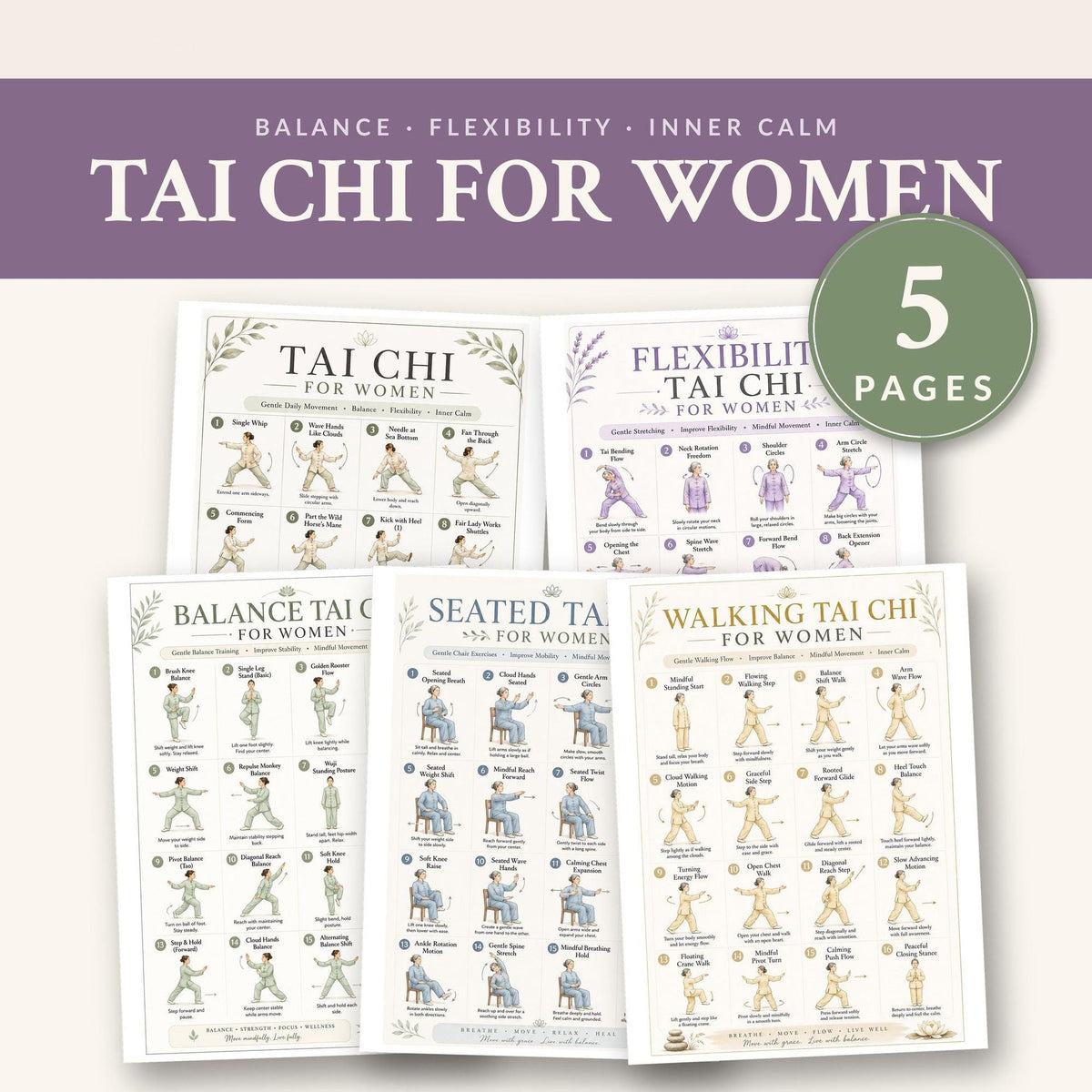 Walking Tai Chi Practice Poster