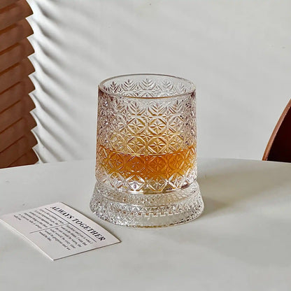 Luxury 360° Spinning Crystal Glass