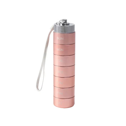 Waterproof 7-Day Aluminum Pill Organizer with O-Ring Seals