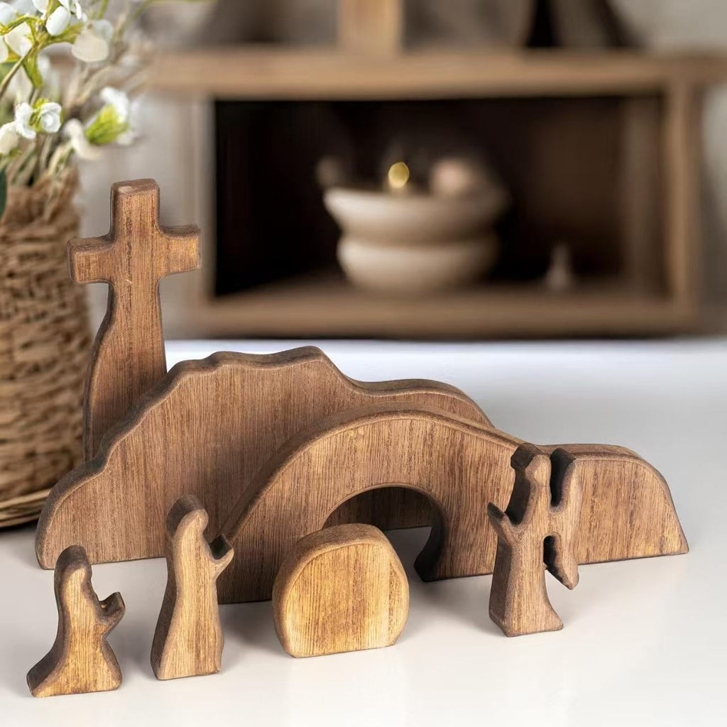 He is Risen The Empty Tomb Easter Scene Ornament - Celebrate the Spirit of Resurrection