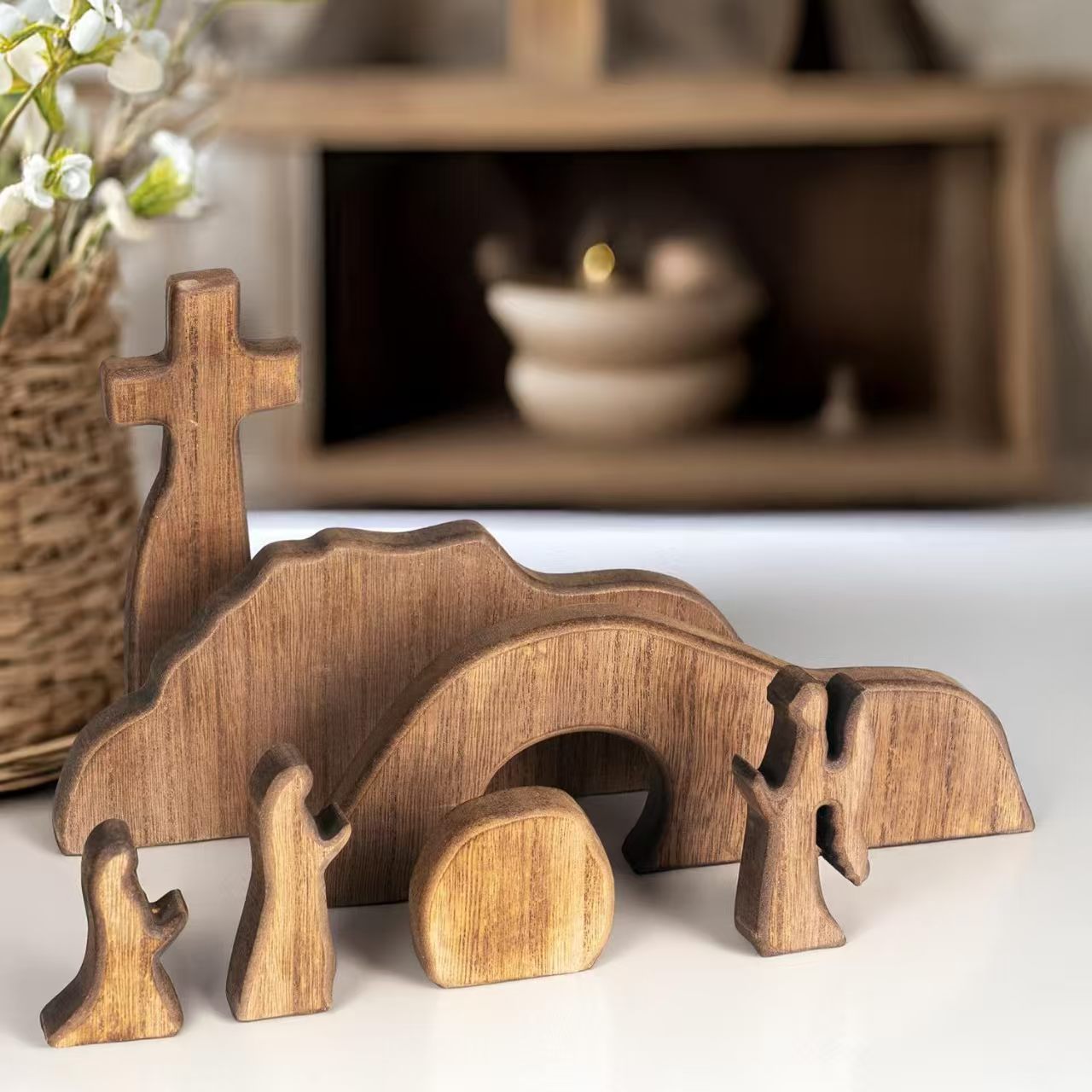 He is Risen The Empty Tomb Easter Scene Ornament - Celebrate the Spirit of Resurrection