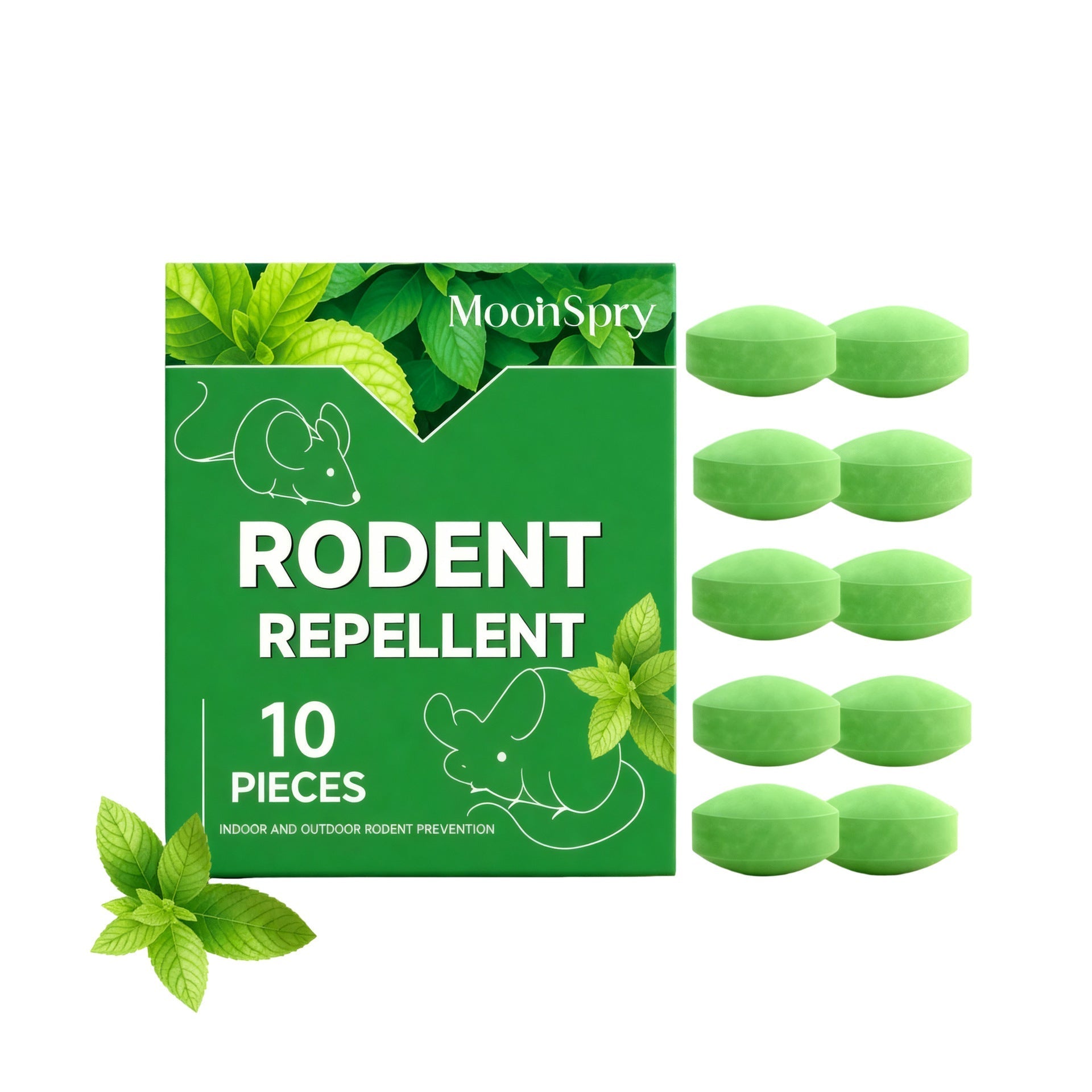 10-Pack Natural Peppermint Oil Rodent Repellent