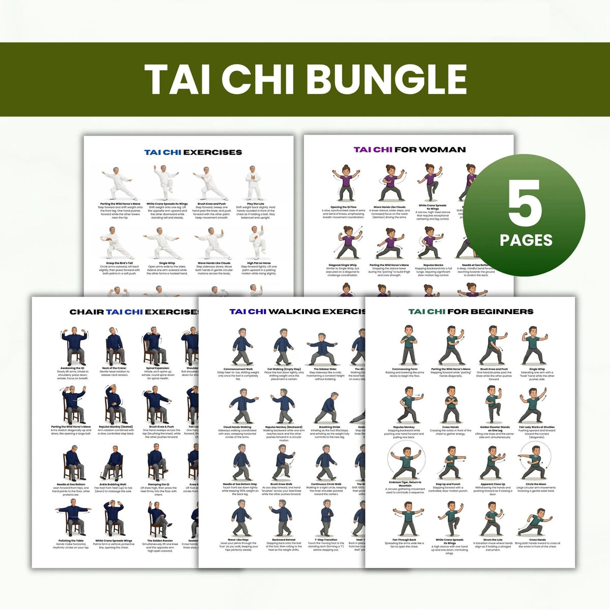 Walking Tai Chi Practice Poster