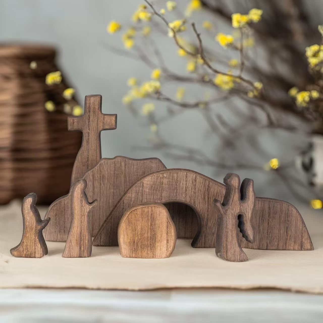 He is Risen The Empty Tomb Easter Scene Ornament - Celebrate the Spirit of Resurrection