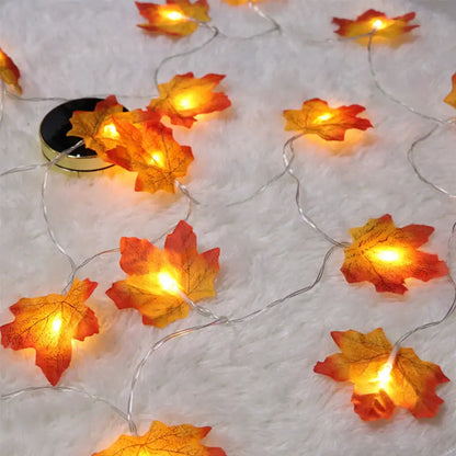 Fall Decorations for Home Maple Leaf Lights(19.7in 40 light)