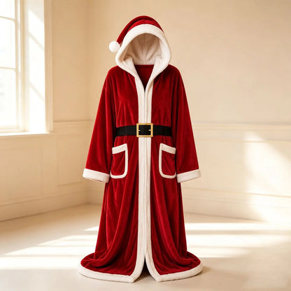 Heated Christmas Hooded Cloak, USB Heated Wearable Blanket Robe