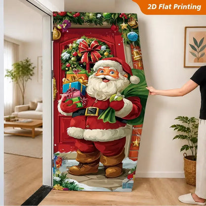 🎄 Christmas Door Makeover Cover Transform Your Front Door Into A Magical Holiday Entrance In Seconds(78.7 × 35.4in)