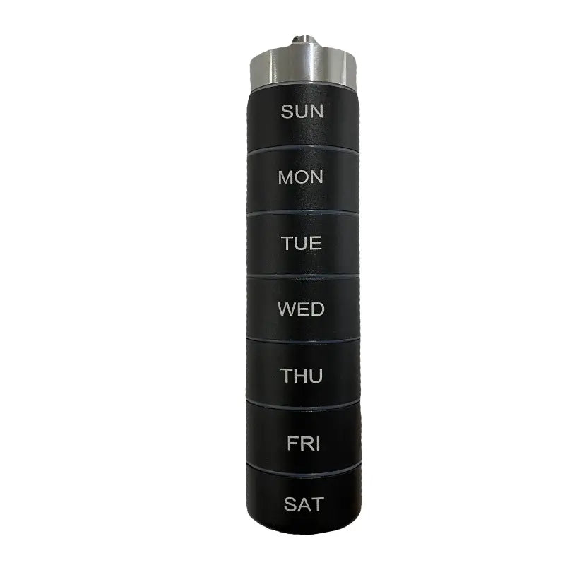 Waterproof 7-Day Aluminum Pill Organizer with O-Ring Seals