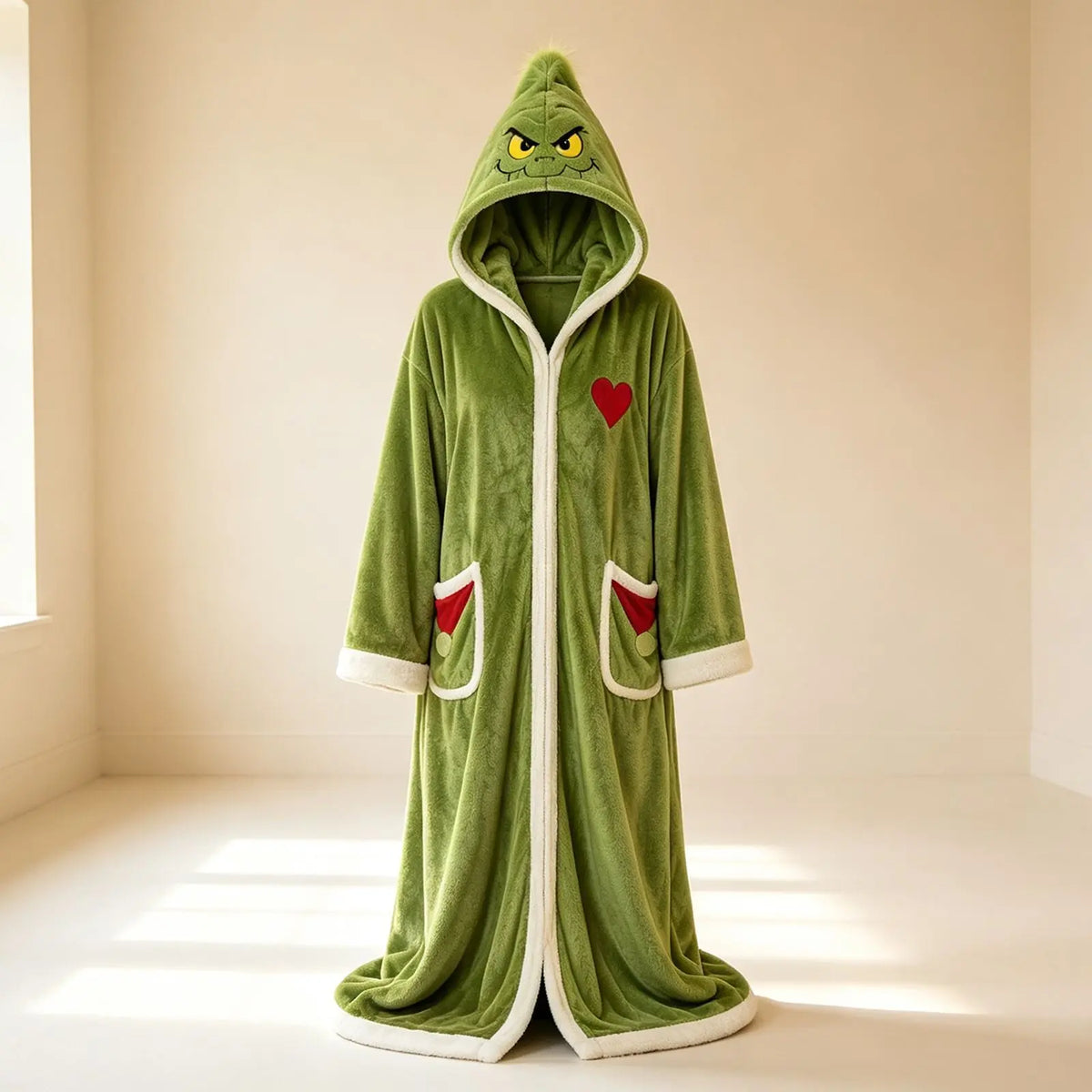 Heated Christmas Hooded Cloak, USB Heated Wearable Blanket Robe