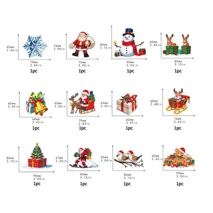 LED Christmas Light-Up Wall Decals – built-in LED, pre-installed batteries