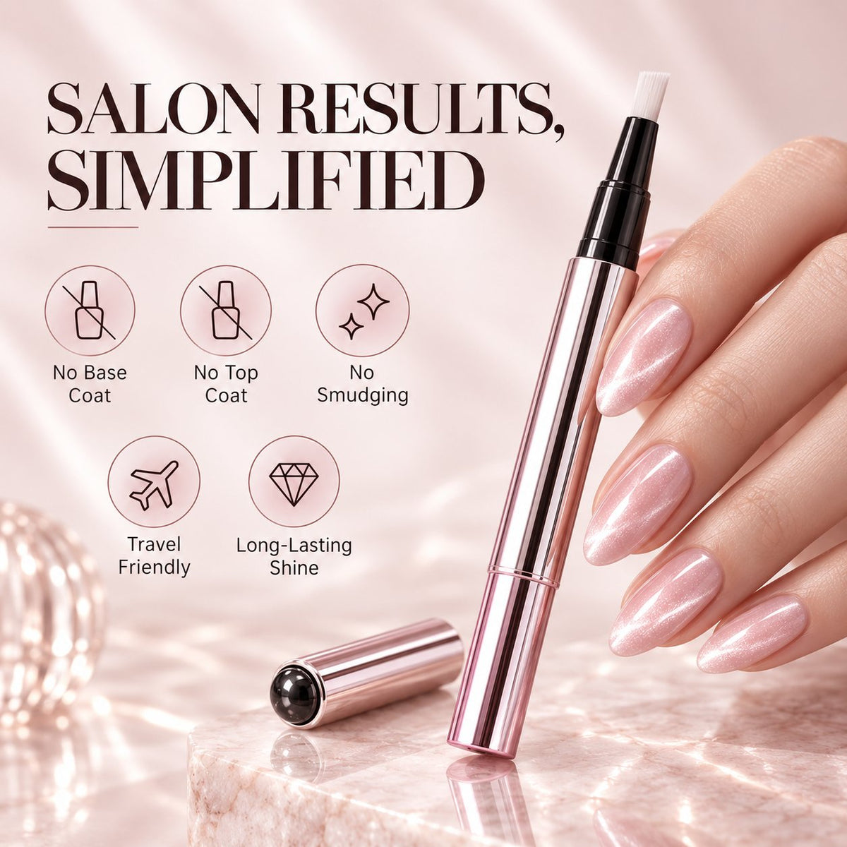 ✨ One-Step Gel Nail Pen – Salon-Quality Nails In Minutes-FREE GIFT Mini Nail Lamp