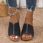 Women's Wedge Heel Sandals with Cushioned Sole for All-Day Comfort