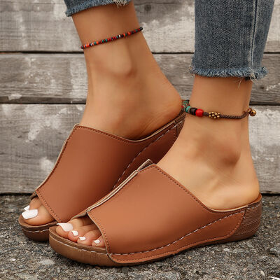 Women's Wedge Heel Sandals with Cushioned Sole for All-Day Comfort