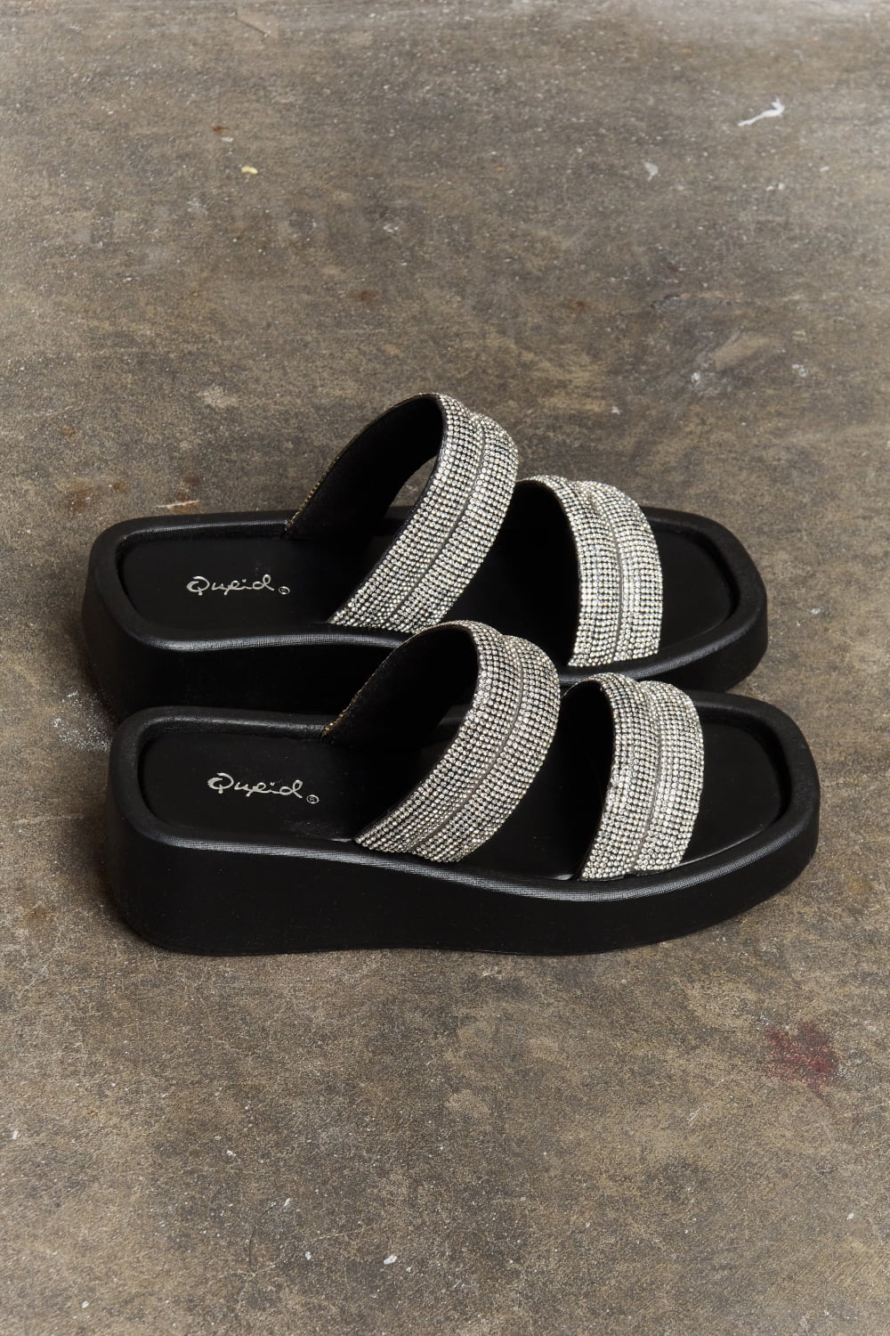 Women's Open-Toe Mule Sandals in Pattern with Cushioned Sole for All-Day Comfort