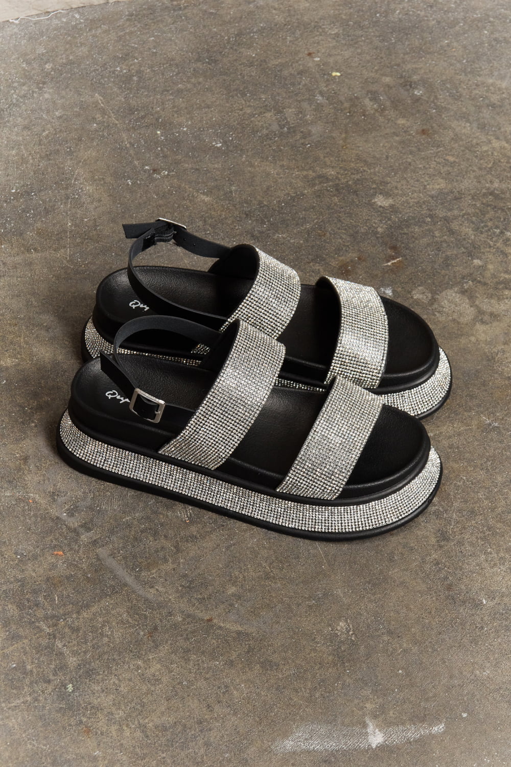 Women's Heeled Evening Sandals in Pattern with Cushioned Sole for All-Day Comfort
