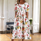 Women's Floral Midi Dress in Floral for Date Night