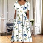 Women's Floral Midi Dress in Floral for Date Night