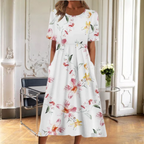 Women's Floral Midi Dress in Floral for Date Night
