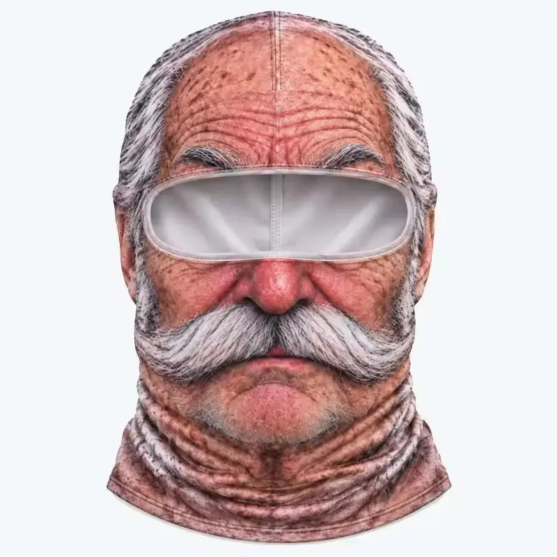 🎿 Realistic Face Balaclava – Funny Ski & Snowboard Mask for Cold Weather Adventures