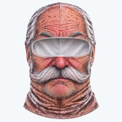 🎿 Realistic Face Balaclava – Funny Ski & Snowboard Mask for Cold Weather Adventures