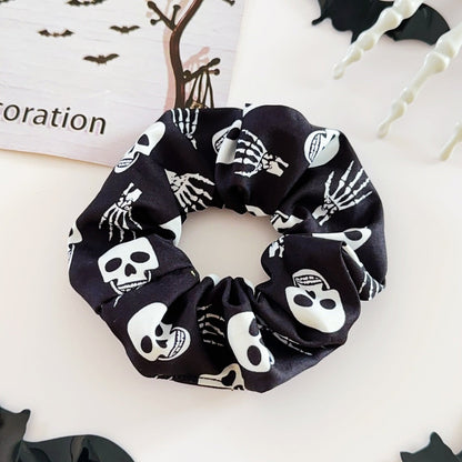🎃 Hand-Illustrated Halloween Scrunchie Collection (6pc, Limited Batch)